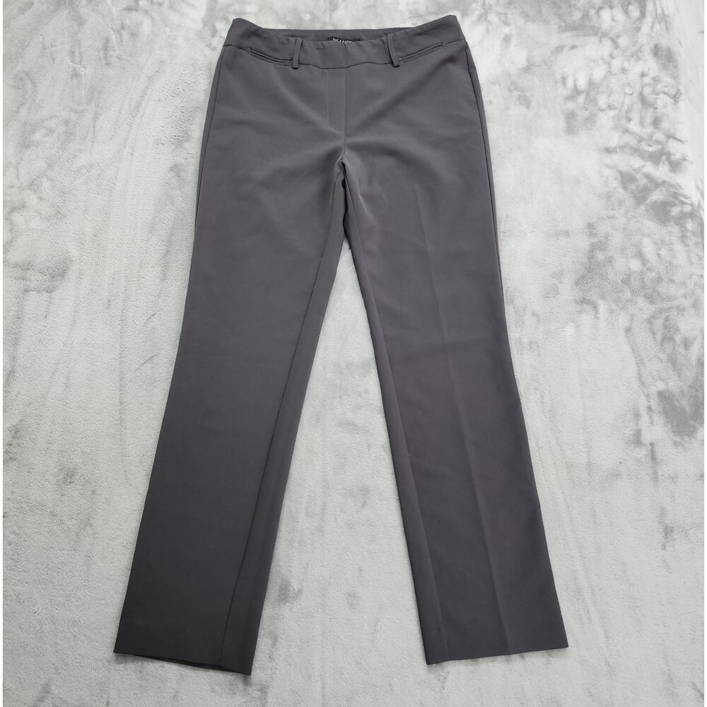 Zac & Rachel Pants Womens 10 Dark Gray‎ Mid Rise Straight Leg Trousers Stretch